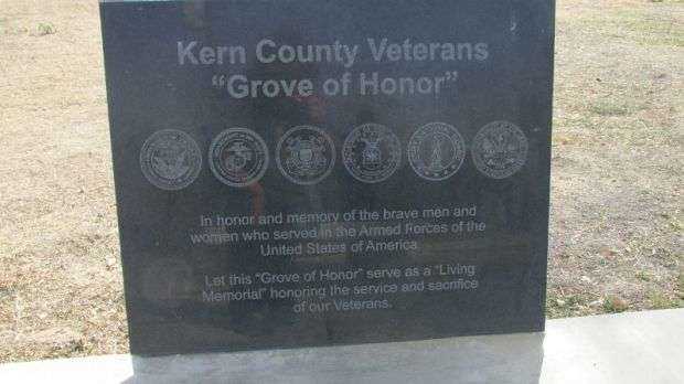 KERN COUNTY VETERANS “GROVE OF HONOR” MEMORIAL STONE
