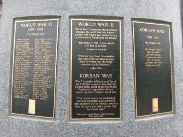 STILLWATER VETERANS MEMORIAL PLAQUE C