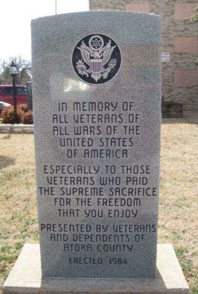 ATOKA COUNTY WAR VETERANS MEMORIAL