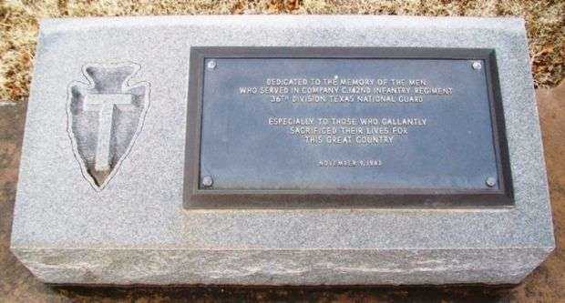 COMPANY C, 142ND INFANTRY REGIMENT, 36TH DIVISION WAR MEMORIAL