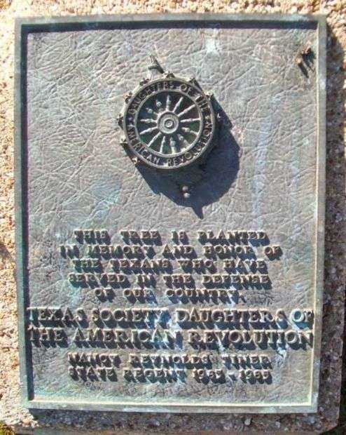 TEXAS VETERANS MEMORIAL TREE PLAQUE