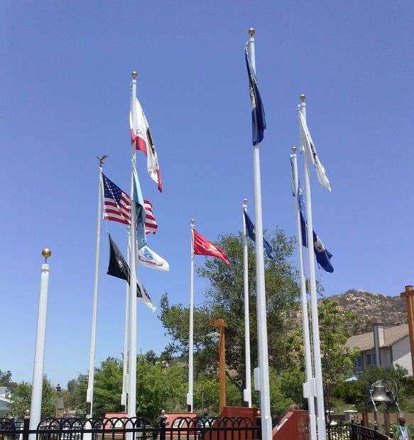 CITY OF POWAY VETERANS PARK MEMORIAL FLAGPOLES