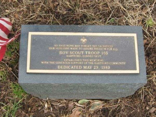 BOY SCOUT TROOP 105 VETERANS MEMORIAL PLAQUE