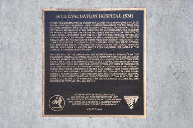 36TH EVACUATION HOSPITAL WAR MEMORIAL PLAQUE