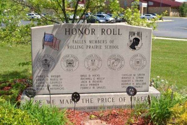 ROLLING PRAIRIE SCHOOL HONOR ROLL MEMORIAL
