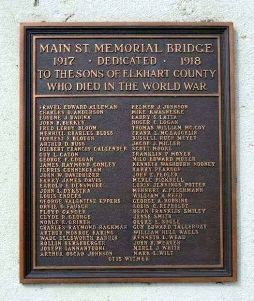 MAIN ST. MEMORIAL BRIDGE PLAQUE