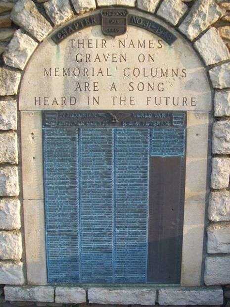 MOUNT HOPE CEMETERY WAR VETERANS MEMORIAL PLAQUE III
