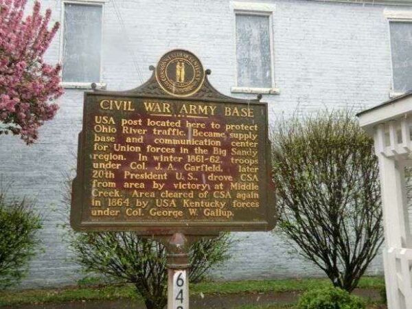CIVIL WAR ARMY BASE MEMORIAL MARKER