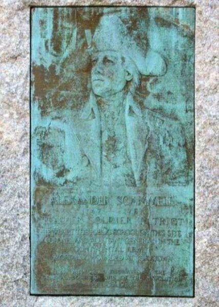ALEXANDER SCAMMELL REVOLUTIONARY WAR MEMORIAL BRONZE RELIEF PORTRAIT