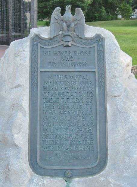 CITY OF RICHFIELD WORLD WAR MEMORIAL