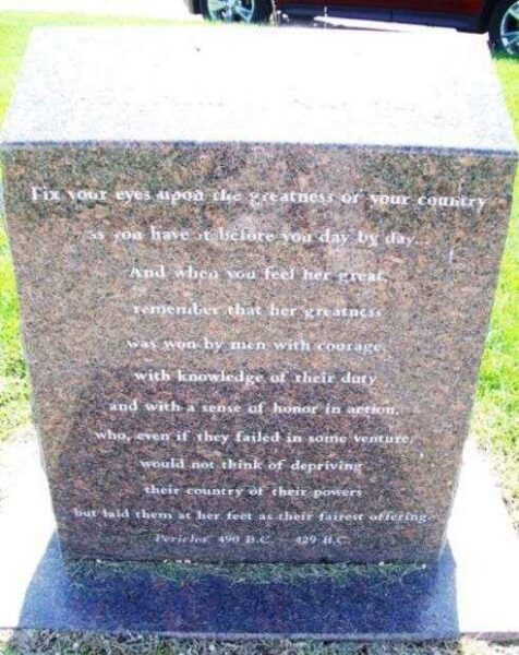 MEMORIAL PARK LEST WE FORGET MEMORIAL NARRATIVE