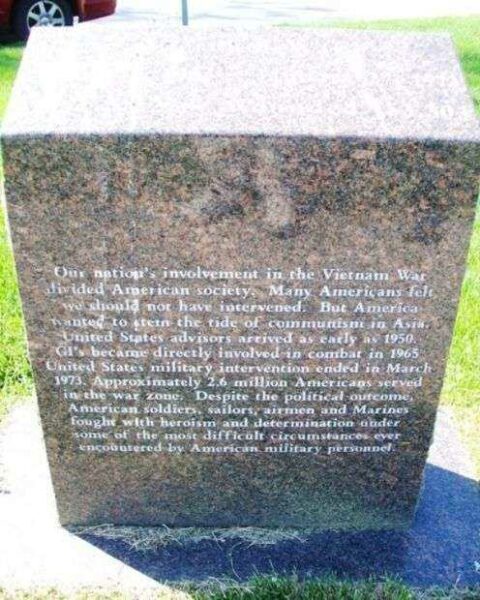 MEMORIAL PARK VIETNAM WAR MEMORIAL NARRATIVE