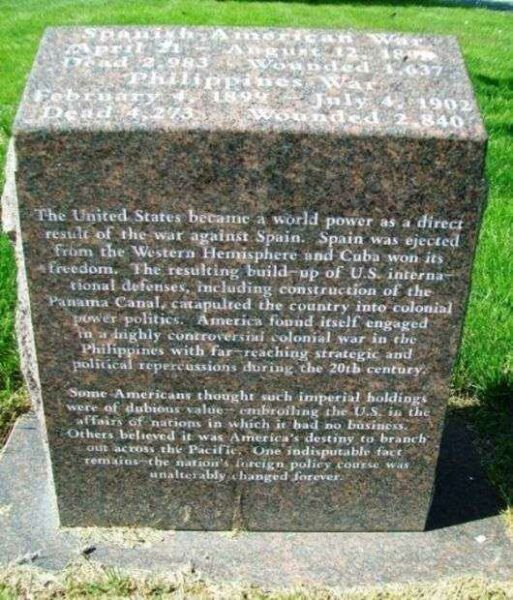 MEMORIAL PARK SPANISH-AMERICAN WAR MEMORIAL NARRATIVE