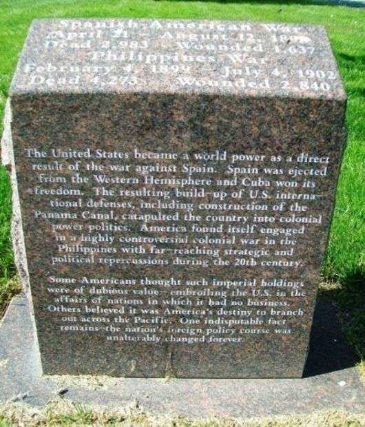 MEMORIAL PARK SPANISH-AMERICAN WAR MEMORIAL NARRATIVE