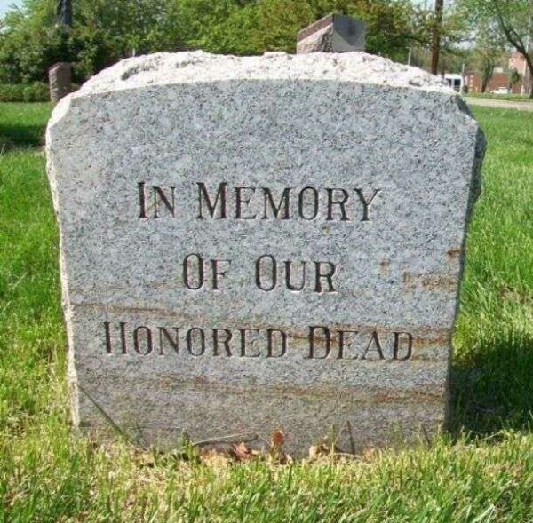 MEMORIAL PARK HONORED DEAD