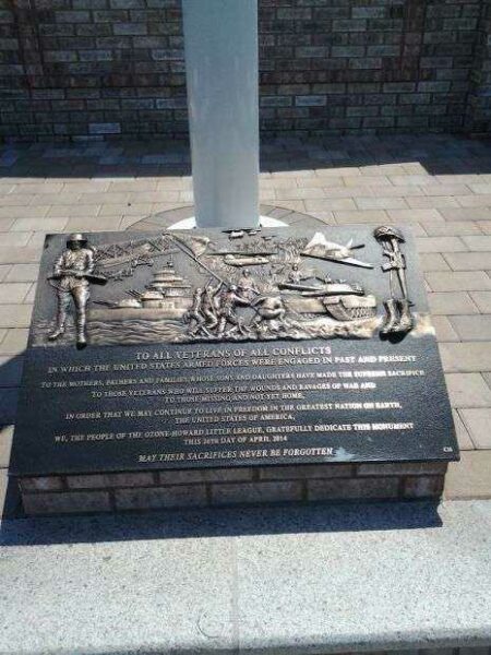 OZONE HOWARD LITTLE LEAGUE ALL VETERANS MEMORIAL