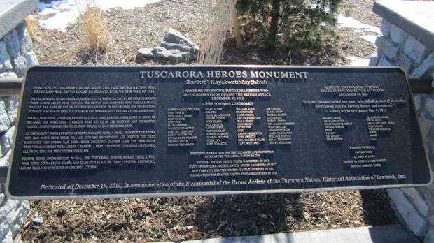 TUSCARORA HEROES MONUMENT PLAQUE