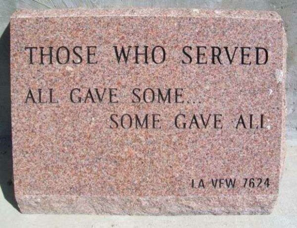 CHECOTAH VETERANS MEMORIAL DEDICATION STONE