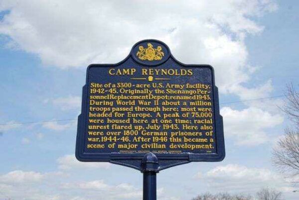 CAMP REYNOLDS WORLD WAR II MEMORIAL MARKER