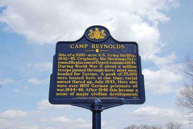 CAMP REYNOLDS WORLD WAR II MEMORIAL MARKER