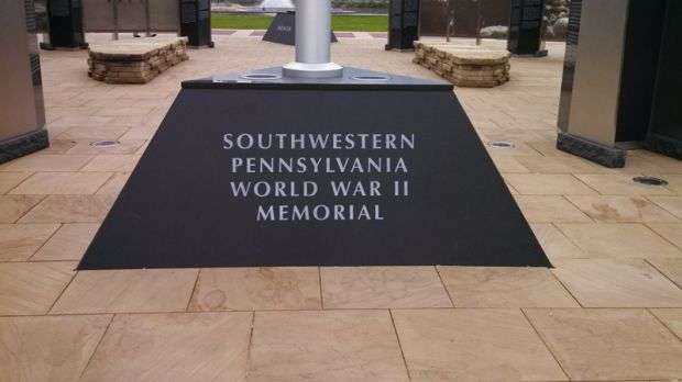 SOUTHWESTERN  PENNSYLVANIA WORLD WAR II MEMORIAL ENTRANCE PEDESTAL