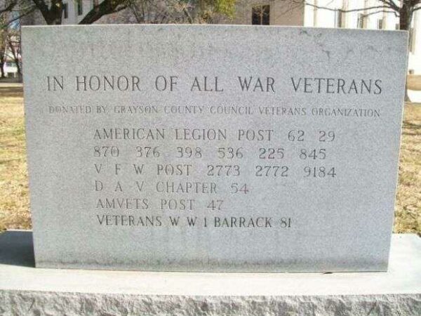 GRAYSON COUNTY WAR VETERANS MEMORIAL