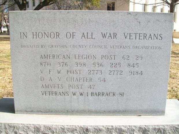 GRAYSON COUNTY WAR VETERANS MEMORIAL