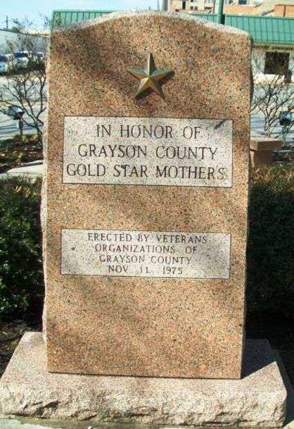 GRAYSON COUNTY GOLD STAR MOTHERS MEMORIAL