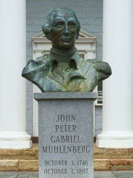 JOHN PETER GABRIEL MUHLENBERG REVOLUTIONARY WAR MEMORIAL