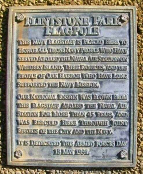 FLINTSTONE PARK FLAGPOLE MEMORIAL PLAQUE