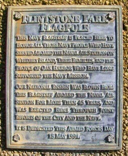 FLINTSTONE PARK FLAGPOLE MEMORIAL PLAQUE