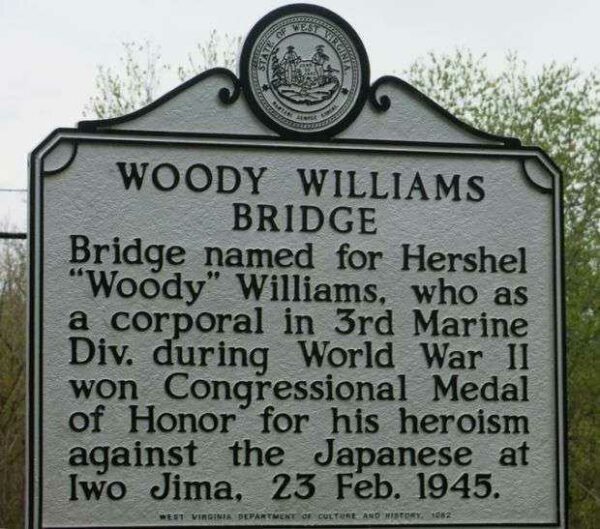 WOODY WILLIAMS BRIDGE WAR MEMORIAL MARKER