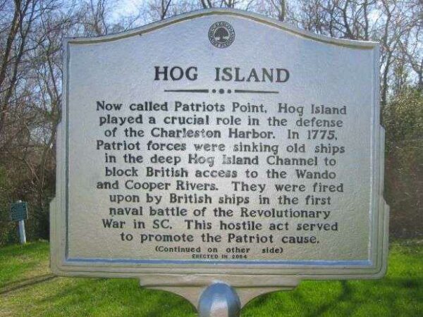 HOG ISLAND REVOLUTIONARY WAR MEMORIAL MARKER