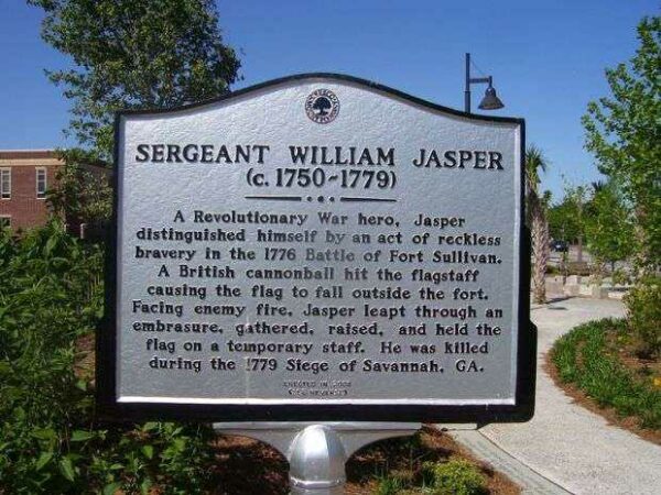 SERGEANT WILLIAM JASPER REVOLUTIONARY WAR MEMORIAL MARKER