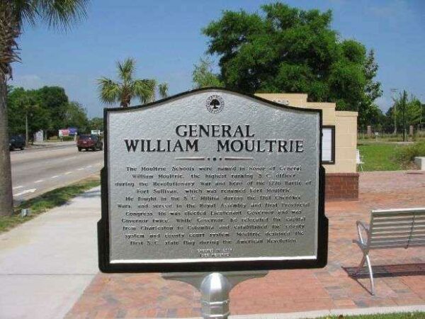 GENERAL WILLIAM MOULTRIE REVOLUTIONARY WAR MEMORIAL MARKER
