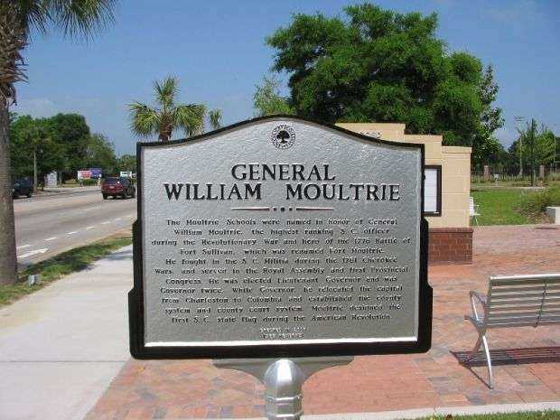GENERAL WILLIAM MOULTRIE REVOLUTIONARY WAR MEMORIAL MARKER