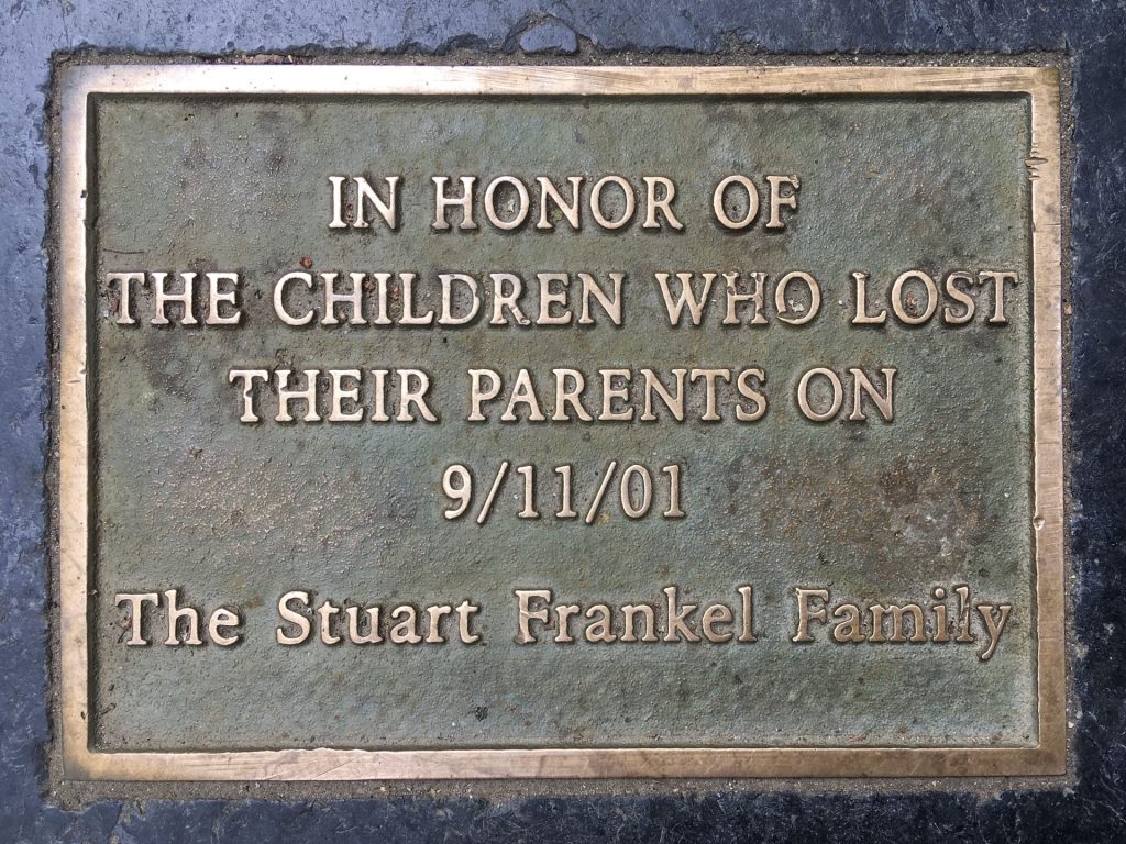 9/11/01 CHILDREN’S MEMORIAL PLAQUE