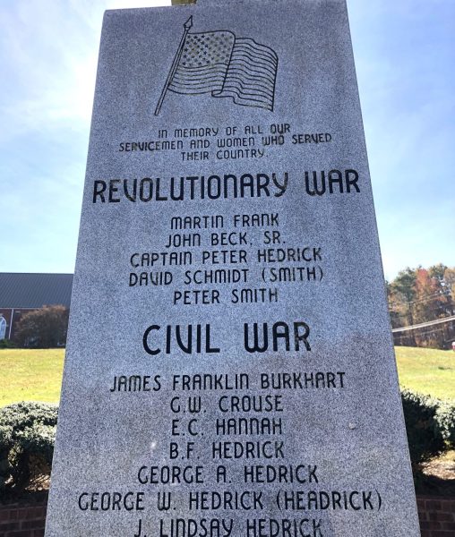 BECK’S UNITED CHURCH OF CHRIST VETERANS MEMORIAL SIDE A SECTION A