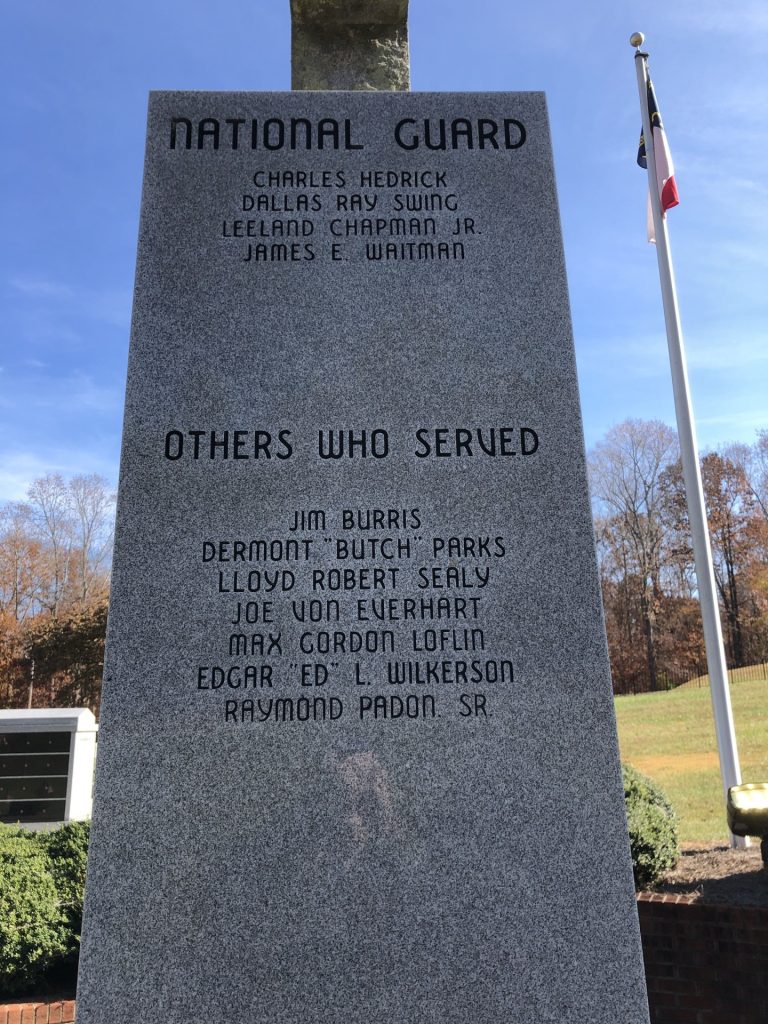 BECK’S UNITED CHURCH OF CHRIST VETERANS MEMORIAL SIDE D