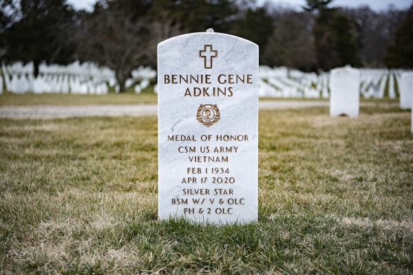 BENNIE GENE ADKINS MEDAL OF HONOR WAR MEMORIAL CEMETERY STONE