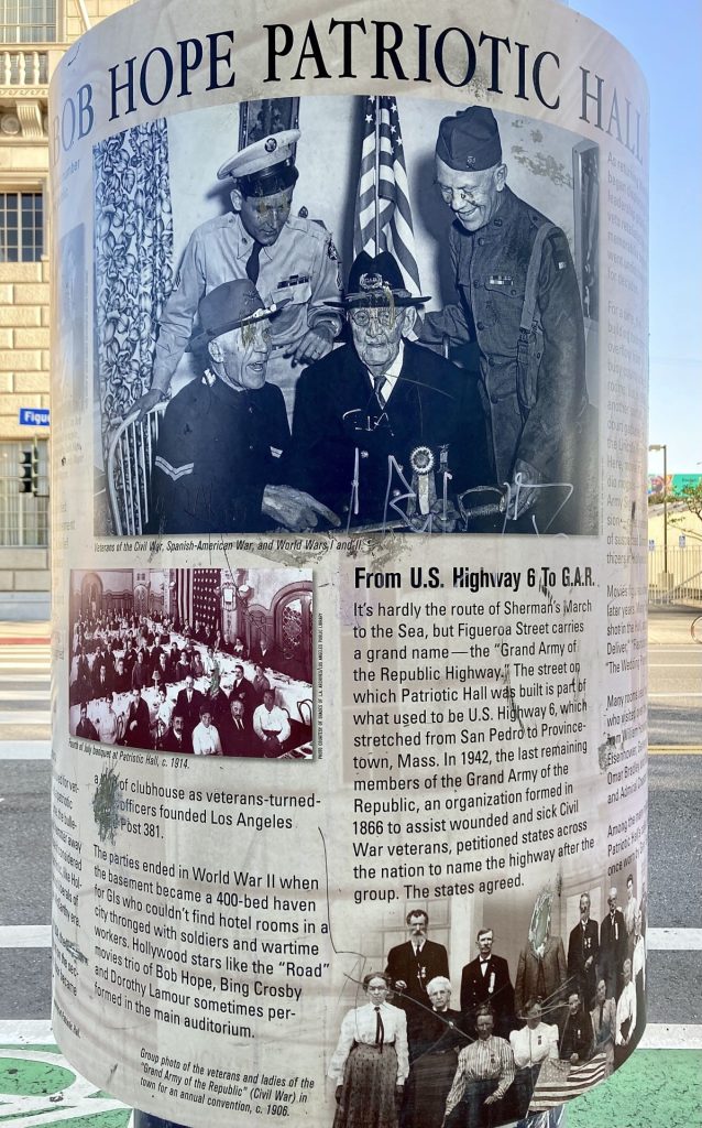 BOB HOPE PATRIOTIC HALL MEMORIAL BUILDING PLAQUE