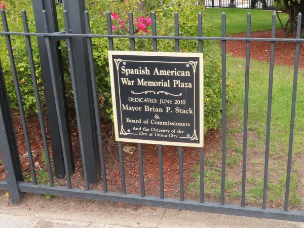 CITY OF UNION CITY SPANISH AMERICAN WAR MEMORIAL PLAZA PLAQUE