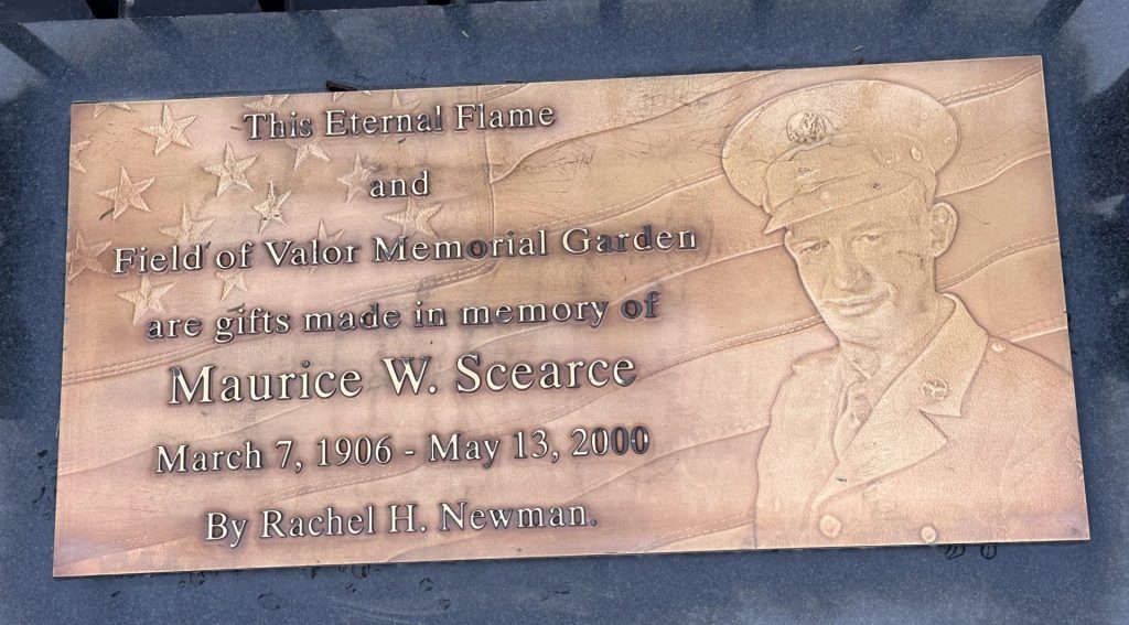 CROWN HILL VETERANS MEMORIAL PLAQUE B