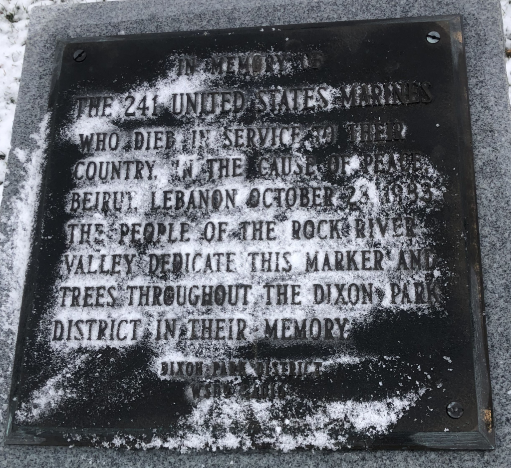 DIXON BEIRUT MEMORIAL PLAQUE A