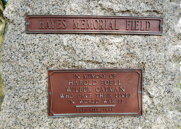 HAYES MEMORIAL FIELD PLAQUES