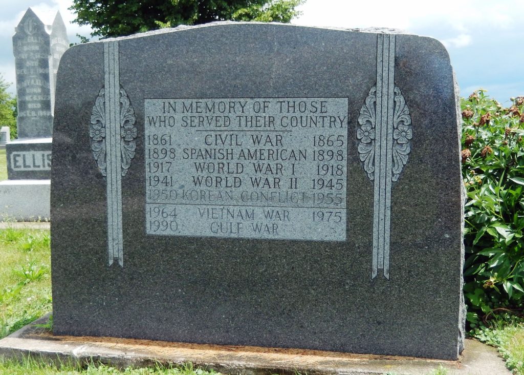 LETTSVILLE CEMETERY WAR VETERANS MEMORIAL