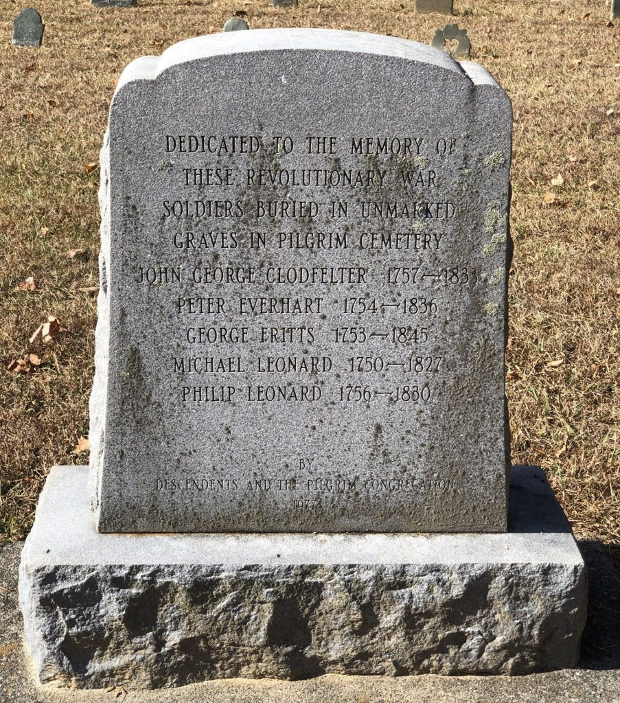 PILGRIM CEMETERY REVOLUTIONARY WAR MEMORIAL
