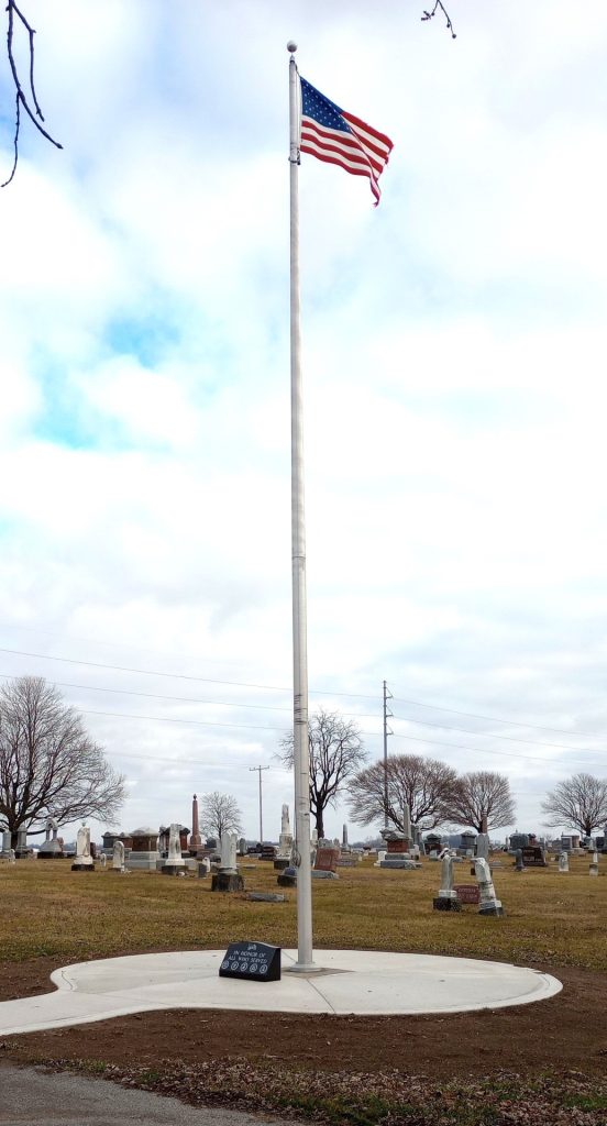 RIDGE TOWNSHIP CEMETERY VETERANS MEMORIAL FLAGPOLE