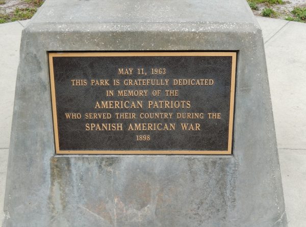 SAINT PETERSBURG SPANISH AMERICAN WAR MEMORIAL PARK PLAQUE
