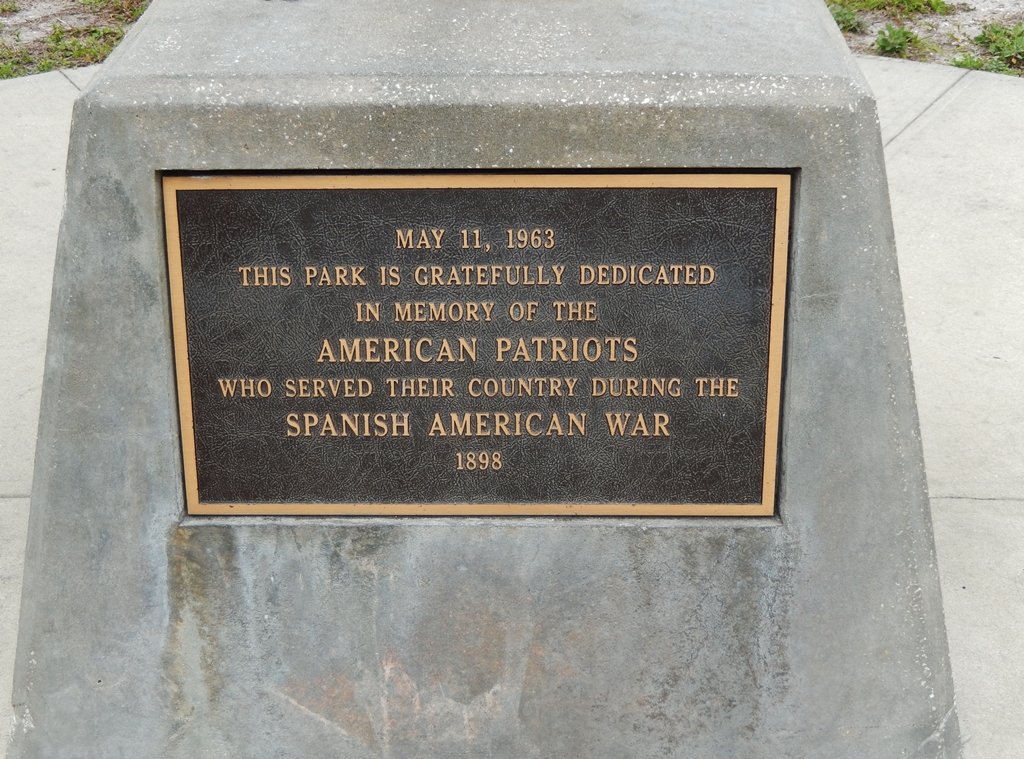 SAINT PETERSBURG SPANISH AMERICAN WAR MEMORIAL PARK PLAQUE